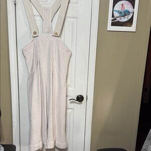 FP Beach Cream Textured Overalls